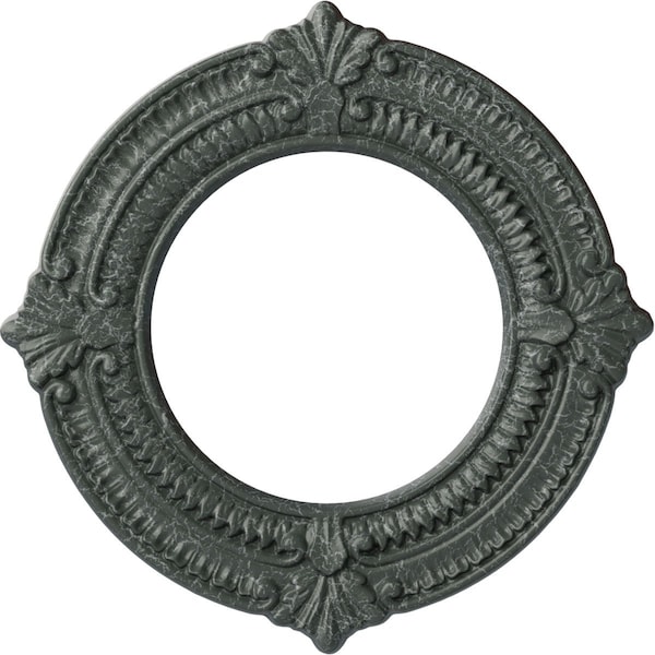 Ekena Millwork Benson Medallion (Canopies up to 6 1/8"), 11 1/8"OD x 6 1/8"ID x 5/8"P, Athenian Green Crackle CM11BNAGC - main